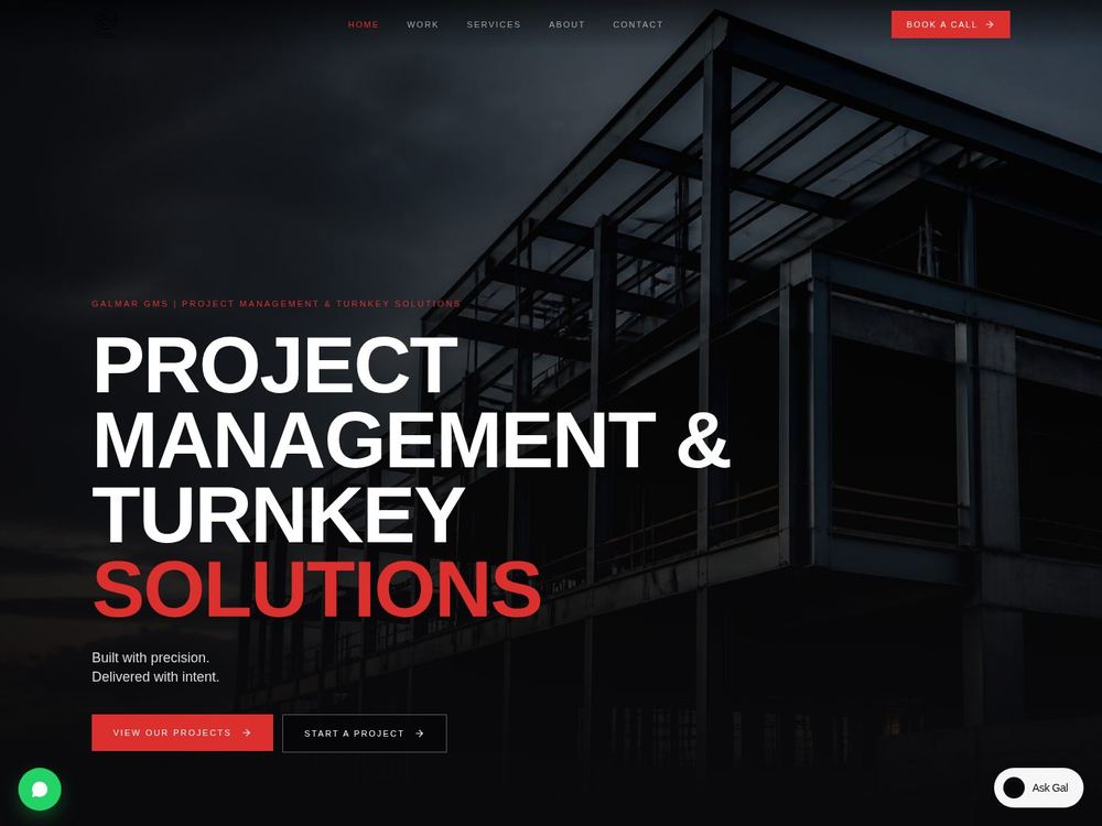 GalMar GMS homepage preview
